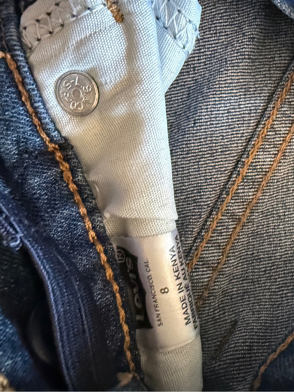 Levi’s Girls Jeans Size 8 Lot of 3, 511 Slim High Rise Straight Blue Denim - Picture 4 of 4